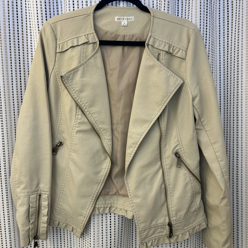 DownEast Light Tan Pleather Jacket